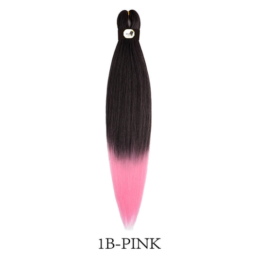 Hairnergy Braids Pre-Stretched 56'' Braiding Hair Extensions Ombre (color 1/Pink)