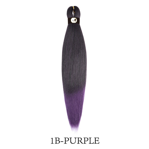 Hairnergy Braids Pre-Stretched 56'' Braiding Hair Extensions Ombre (color 1/Purple)