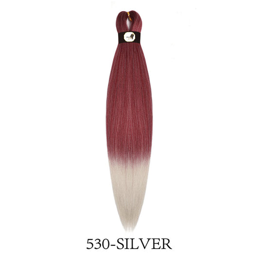 Hairnergy Braids Pre-Stretched 56'' Braiding Hair Extensions Ombre (color 530/Silver)