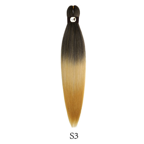 Hairnergy Braids Pre-Stretched 56'' Braiding Hair Extensions Ombre (color S3 - 1b/613/27)