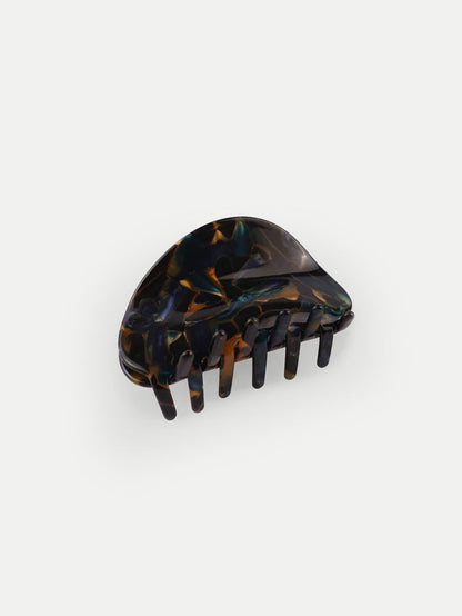 Half Moon Eco Hair Claw | Blue Mosaic-Image 1