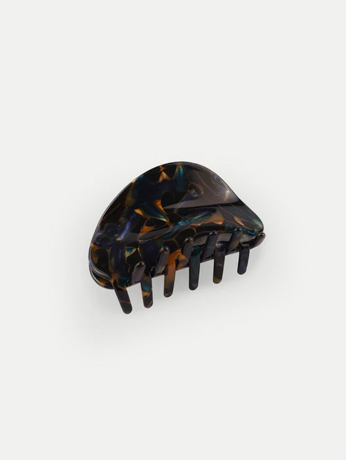 Half Moon Eco Hair Claw | Blue Mosaic-Image 1