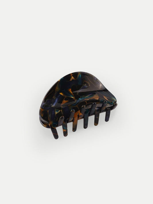 Half Moon Eco Hair Claw | Blue Mosaic-Image 1