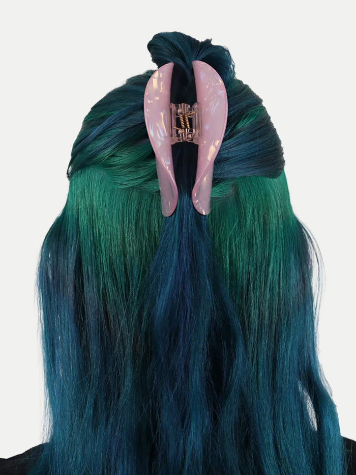Half Moon Eco Hair Claw | Rose Quartz-Image 2