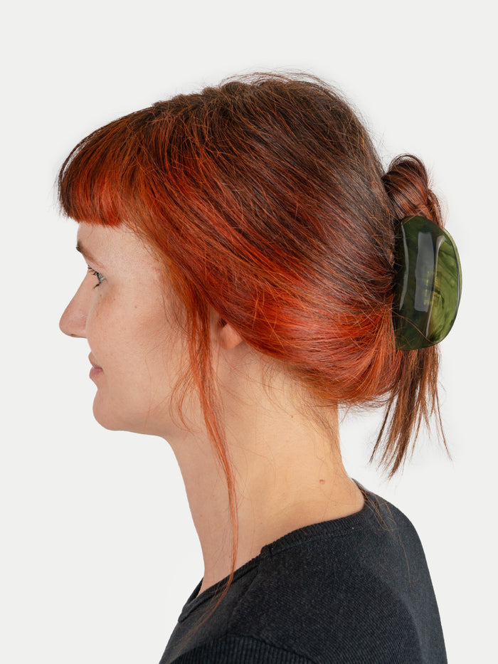 Half Moon Eco Hair Claw | Jade-Image 2