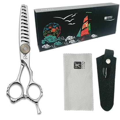 Handmade Japan VG10 Thinning Shears (6”) – Gold Knob - BUYBARBER.COM
