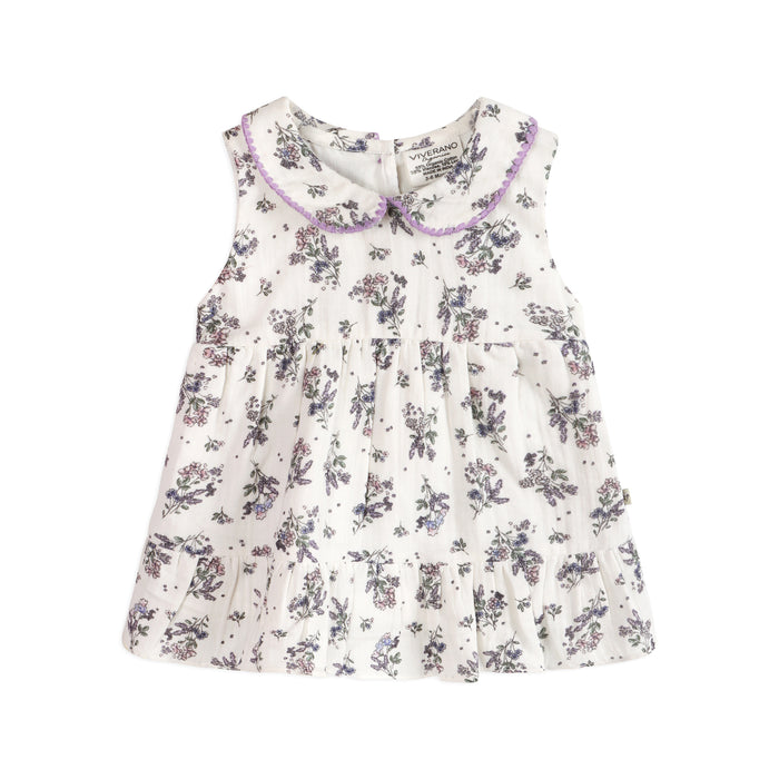 Hatti Floral Baby Dress Front (Organic)