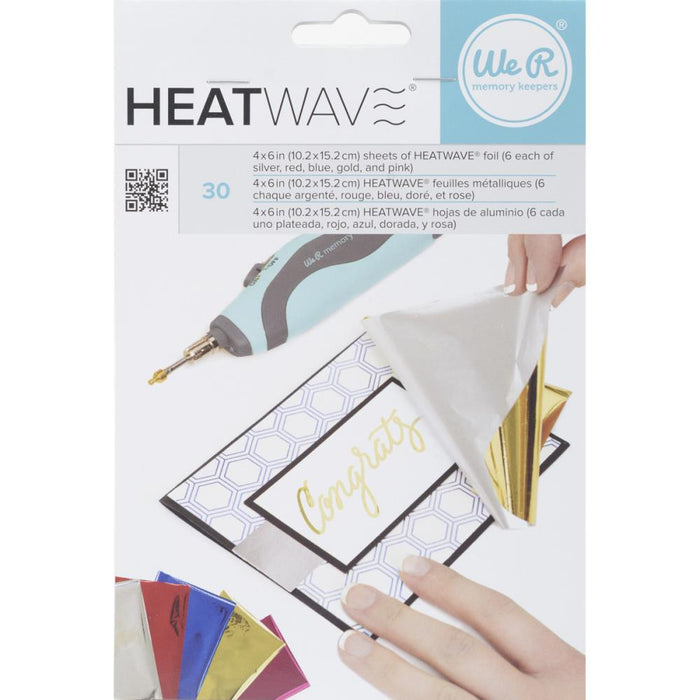 We R Memory Keepers-Heatwave Foil Sheets. Add a foiled design to your cards and more! Perfect for use with the Heatwave foil pen (sold separately). This package contains thirty 6x4 inch Heatwave foil sheets. Comes in a variety of colors. Each sold separately. Imported.