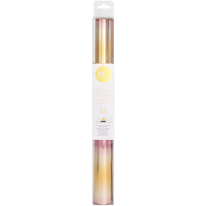 Heidi Swapp - Minc Specialty Reactive Foil. Add a unique texture and look to your paper crafts with heat- reactive foil. Use with the Minc Foil applicator (sold separately). Available at Embellish Away located in Bowmanville Ontario Canada. Pink Gold Ombre