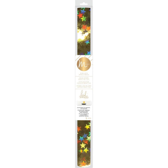 Heidi Swapp - Minc Specialty Reactive Foil. Add a unique texture and look to your paper crafts with heat- reactive foil. Use with the Minc Foil applicator (sold separately). Available at Embellish Away located in Bowmanville Ontario Canada. Gold Stars