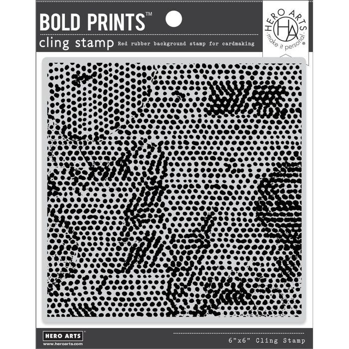 Hero Arts - Cling Stamp 6"X6" - Rough Dot Bold Prints. Looking to add texture? Look no further! We are loving the distressed, industrial theme of this cling, and it is equally lovely when stamped and heat embossed. Measuring 6x6 inches. Available at Embellish Away located in Bowmanville Ontario Canada.