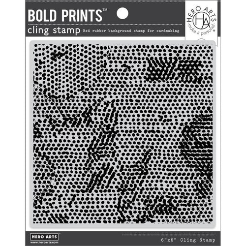 Hero Arts - Cling Stamp 6"X6" - Rough Dot Bold Prints. Looking to add texture? Look no further! We are loving the distressed, industrial theme of this cling, and it is equally lovely when stamped and heat embossed. Measuring 6x6 inches. Available at Embellish Away located in Bowmanville Ontario Canada.
