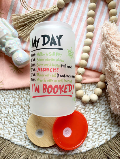 Holiday Frosted Glass Cans