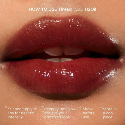 Holiday Set:  Tinted Glass H2Oil - 1st Lip Oil Glossy Cover Dark & Chapped Lips
