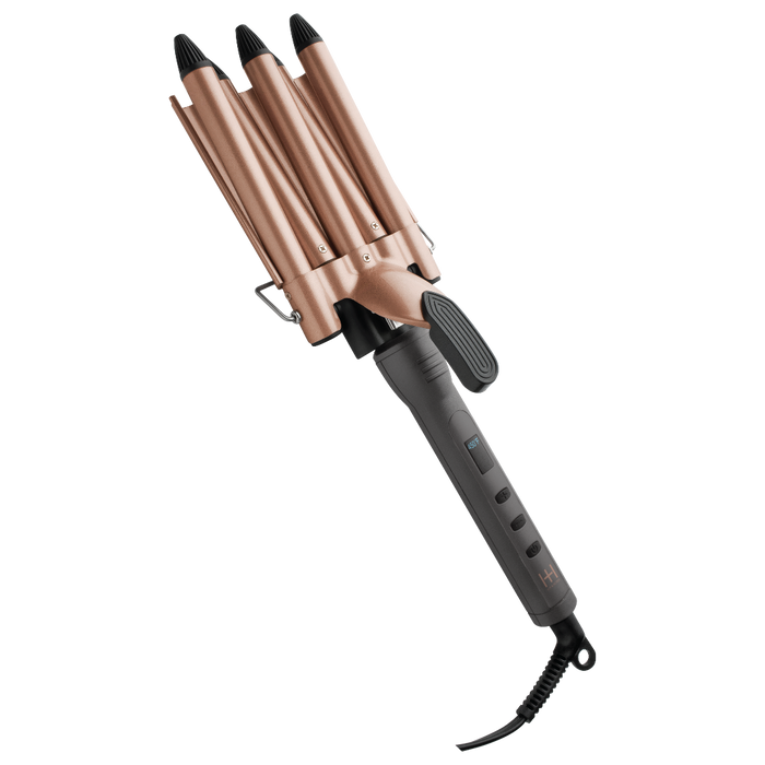 Hot & Hotter 5 Barrel Digital Ceramic Curling Iron 3/4in, 1 Count Hair Waver, Rose Gold