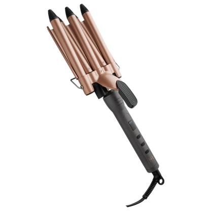 Hot & Hotter 5 Barrel Digital Ceramic Curling Iron 3/4in, 1 Count Hair Waver, Rose Gold