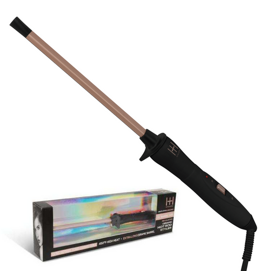Hot & Hotter Ceramic Hot Rod Hair Styler Wand 1/4 Inch, 1 Count, Rose Gold