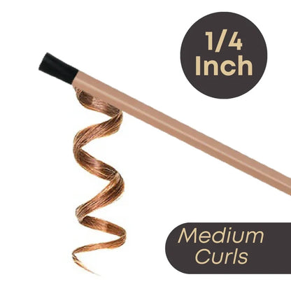 Hot & Hotter Ceramic Hot Rod Hair Styler Wand 1/4 Inch, 1 Count, Rose Gold