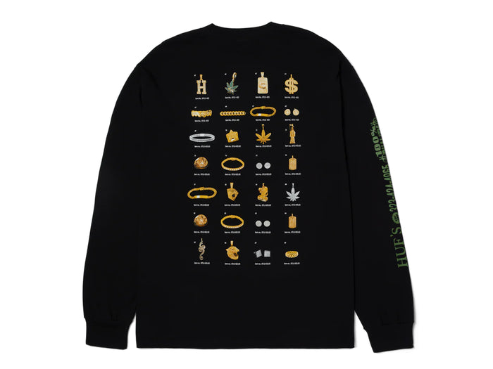 Huf - Jewelry Long Sleeve T-Shirt - Black