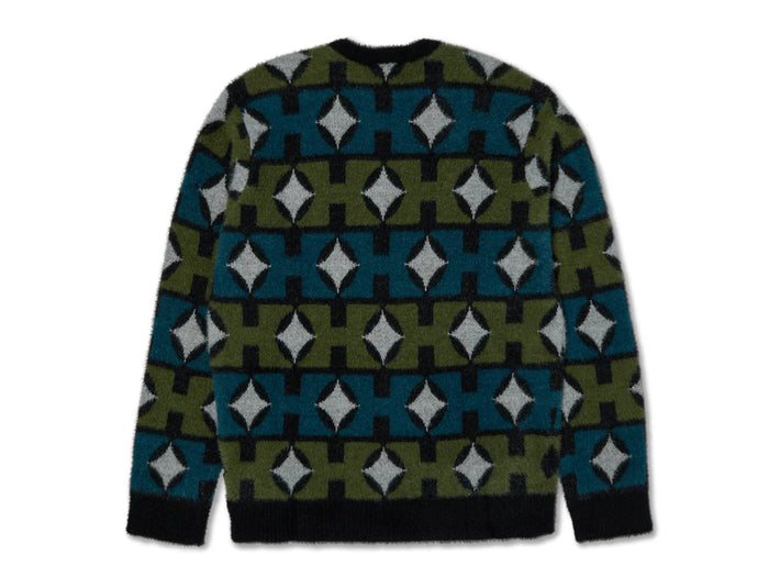 HUF - Space Age Crewneck Knit Sweater - Pine