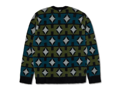 HUF - Space Age Crewneck Knit Sweater - Pine
