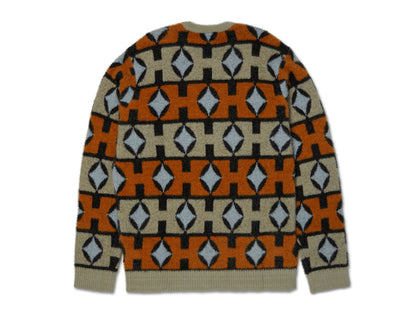 HUF - Space Age Crewneck Knit Sweater - Sunset