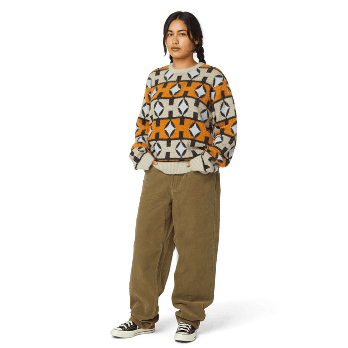 HUF - Space Age Crewneck Knit Sweater - Sunset