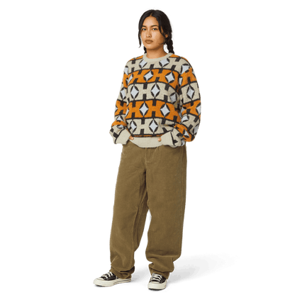HUF - Space Age Crewneck Knit Sweater - Sunset