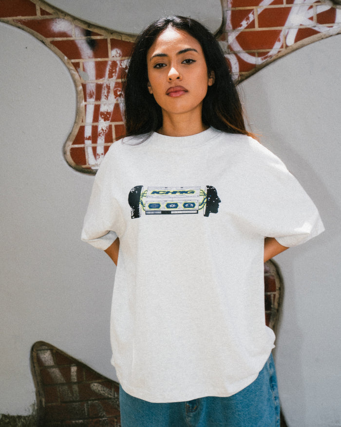 Ichpig - Headwave T-Shirt - White Marle