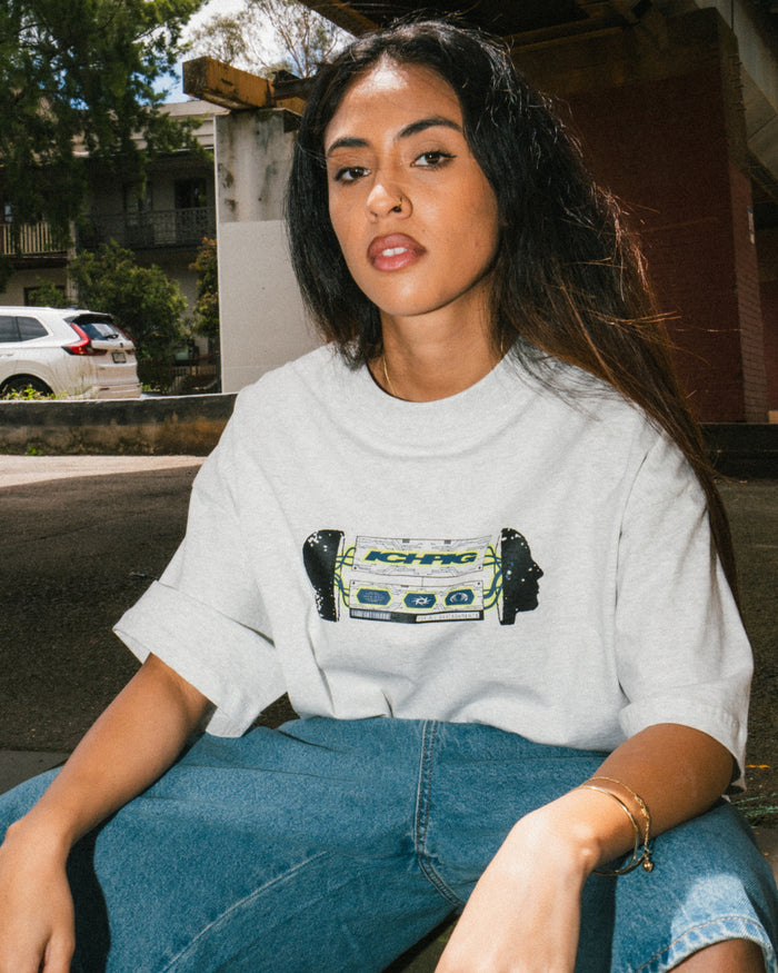 Ichpig - Headwave T-Shirt - White Marle