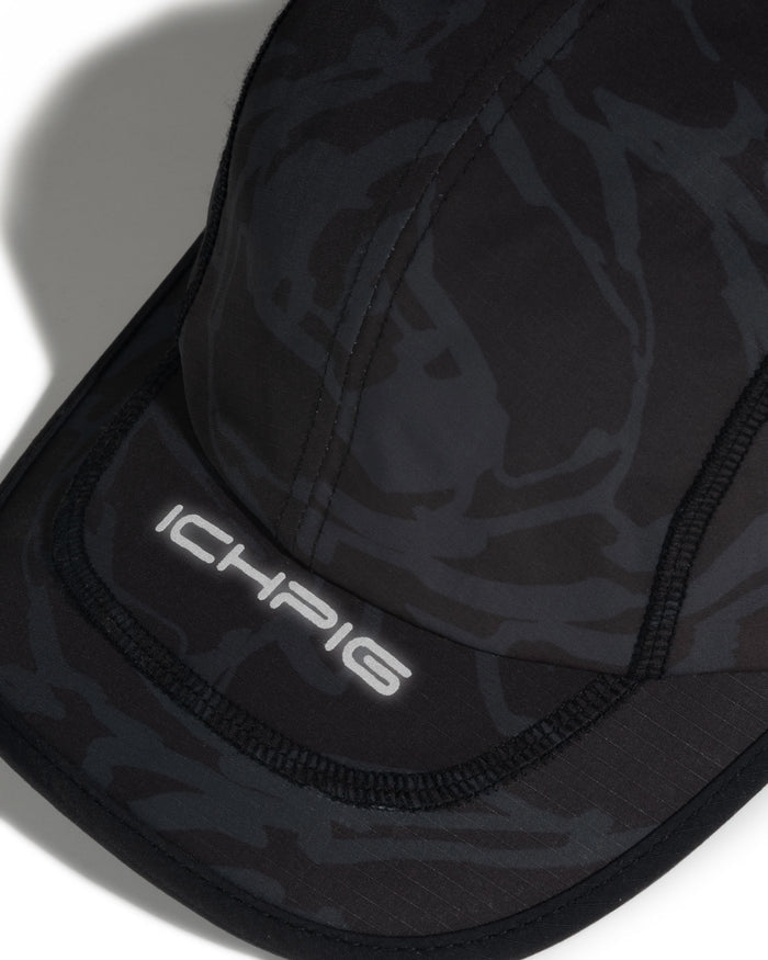Ichpig - Outline 4 Panel Cap - Black Granite