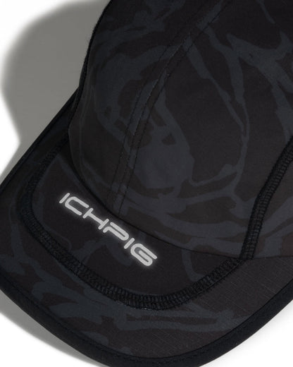 Ichpig - Outline 4 Panel Cap - Black Granite