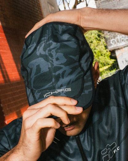 Ichpig - Outline 4 Panel Cap - Black Granite