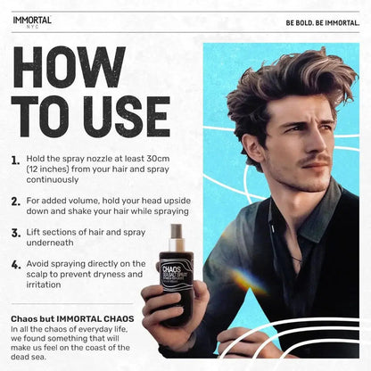 Immortal NYC Chaos Sea Salt Spray – Define & Texturize with Natural Waves IMMORTAL NYC