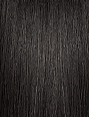 SENSATIONNEL synthetic up and down ponytail wig straight dark brown fiber close up texture for sleek styles
