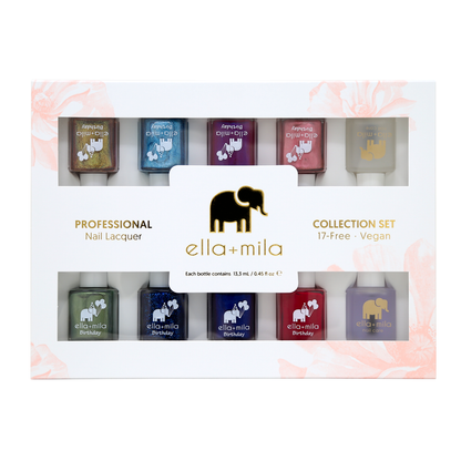 Jeweled Elegance 10th Birthday Collection 10-pack gift box, front view