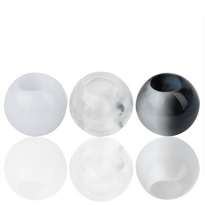 Joy Round Hair Beads X-Large, Black Two Tone