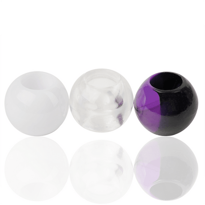 Joy Round Hair Beads X-Large, Dark Purple Two Tone Mix