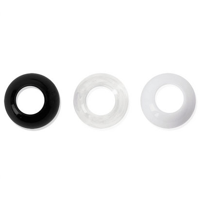 Joy Round Hair Beads XX-Large, 60 Count, Black, White, Clear