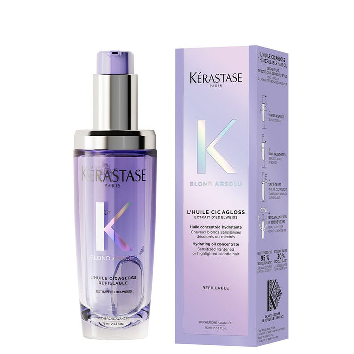 Kerastase Blond Absolu L'huile Cicagloss Refillable Hair Oil 75ml - Beauty Tribe