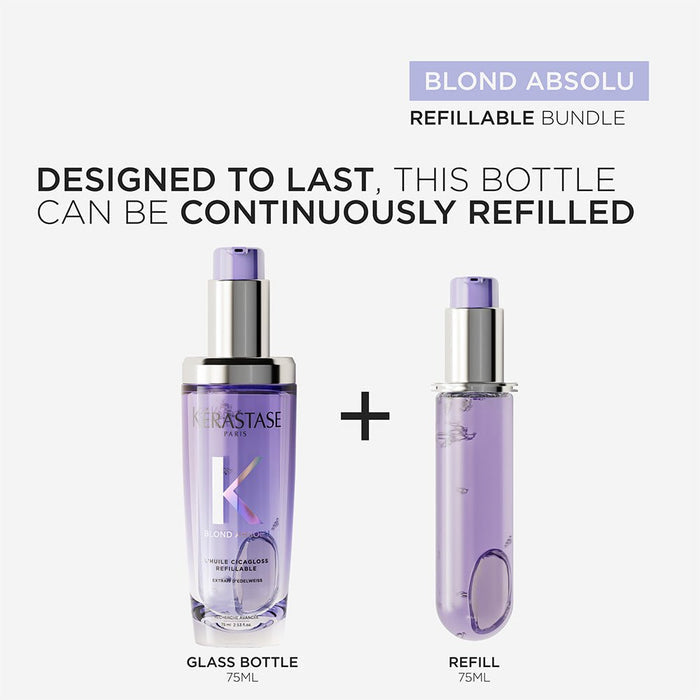 Kerastase Blond Absolu L'huile Cicagloss Refillable Hair Oil 75ml - Beauty Tribe