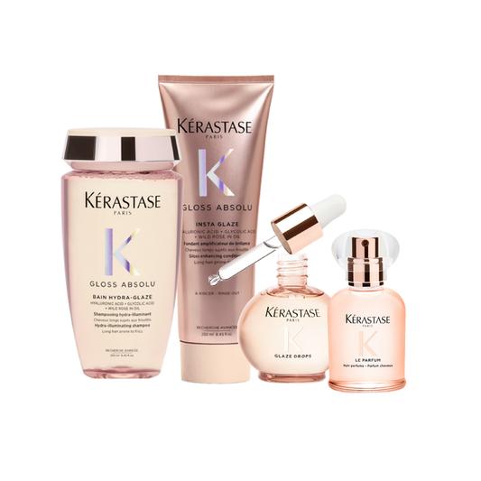KÉRASTASE GLOSS ABSOLU FINE TO MEDIUM HAIR TYPES GLOSS ESSENTIALS AND FRAGRANCE RITUAL CARE KIT