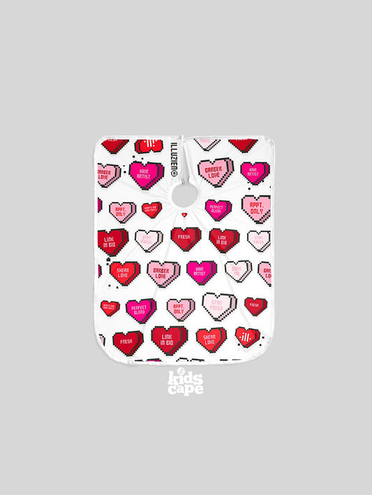 KIDS 8 Bit Candy Hearts PRO Cape