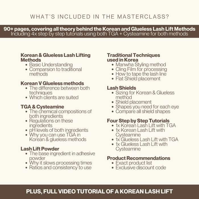 Korean Lash Lifts: Your Authentic Masterclass (online)