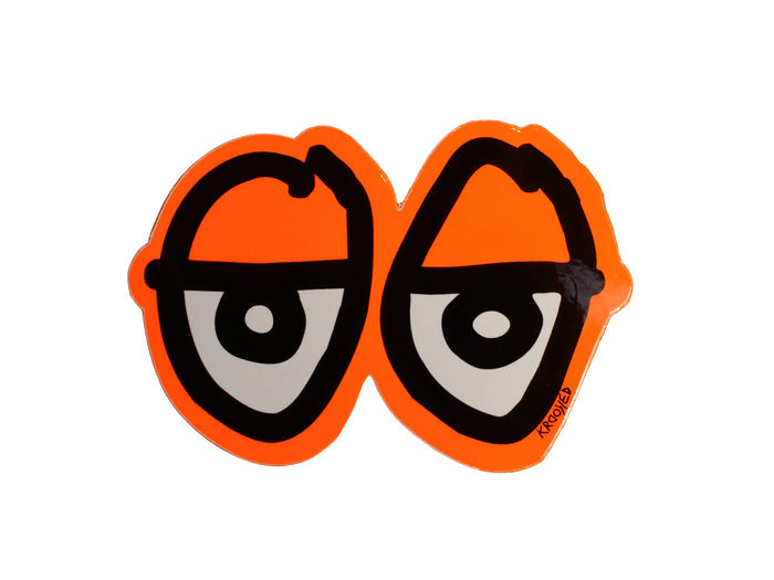 Krooked - Large Eyes Sticker - Orange