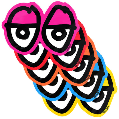 Krooked - Large Eyes Sticker - Pink