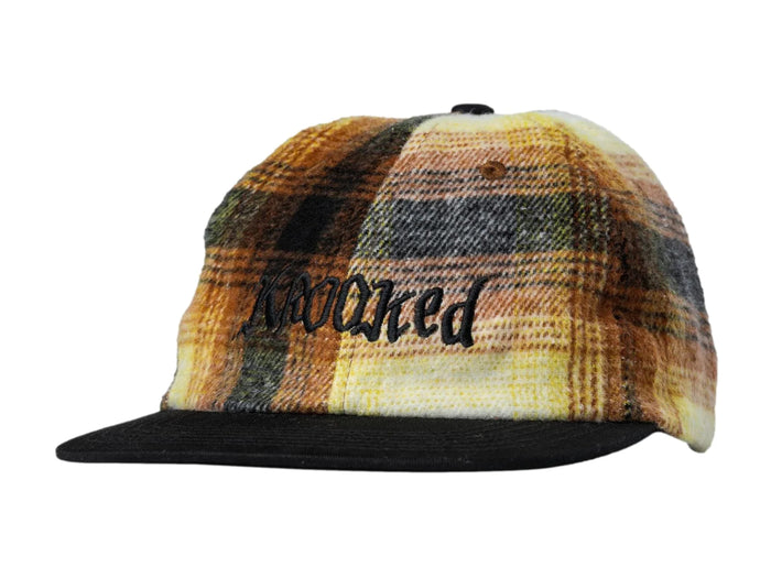 Krooked Double Ok Script Cap - Flannel / Black