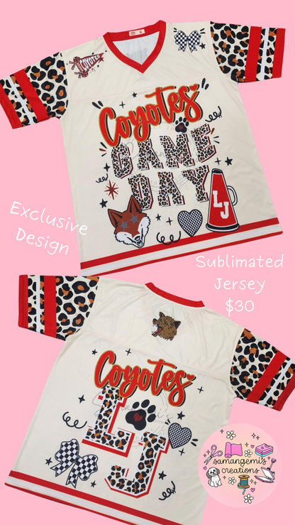 La Joya Coyotes Game Day Jersey | Leopard Print Spirit Jersey