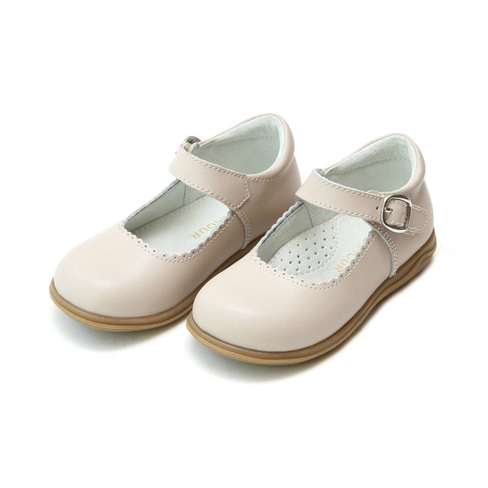 Lamour Almond Chloe Scalloped Mary Jane