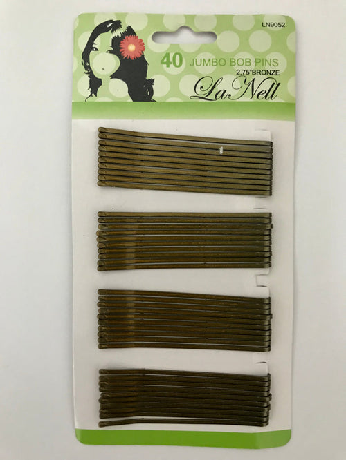 Lanell Jumbo Bob Pins Bronze - Dozen #LN9052 - Palms Fashion Inc.